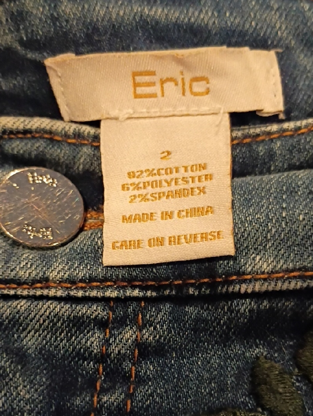 Eric Blue Denim Jean Shorts with Floral Embroidery